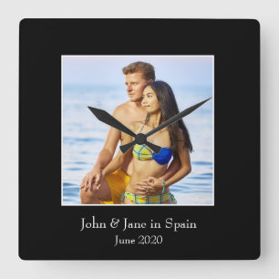 Reloj Cuadrado Fotografía de marco, foto Personalizado - Persona