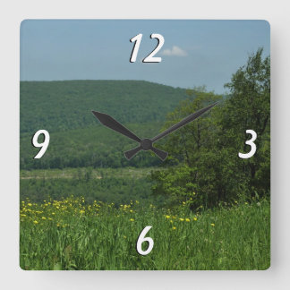 Reloj Cuadrado Fotografía de verano de Laurel Highlands Pennsylva