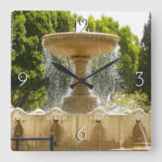Reloj Cuadrado Fotografía de viajes de la Fuente de Sausalito Cal