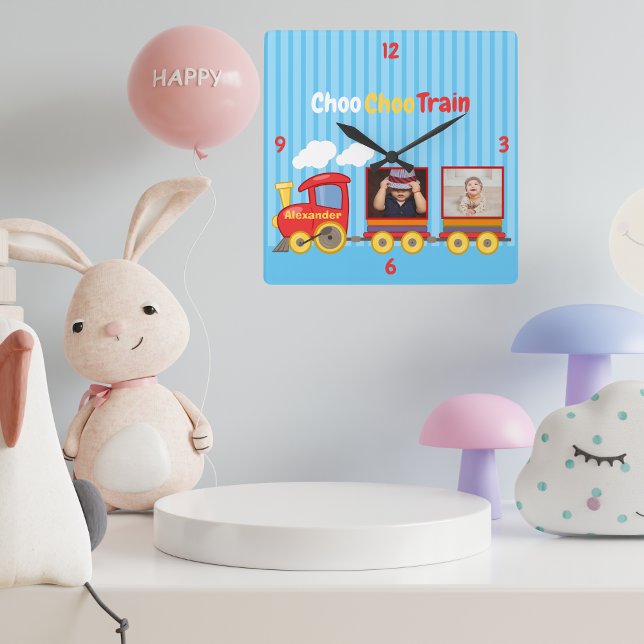 Reloj Cuadrado Fotografía personalizada de chicos de cumpleaños d (Subido por el creador)