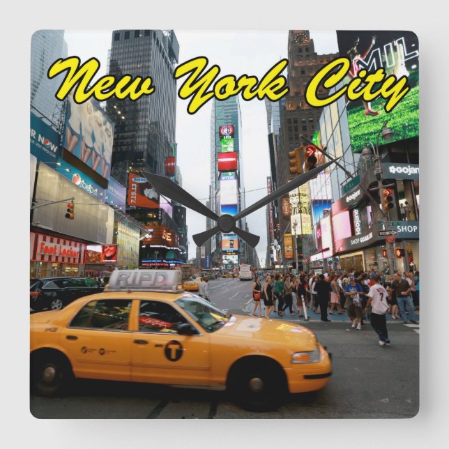 Reloj Cuadrado Fotografía profesional de Nueva York (Anverso)