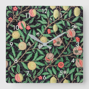 Reloj Cuadrado Four Fruit, William Morris
