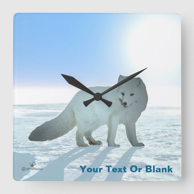 Reloj Cuadrado Fox ártica (Anverso)