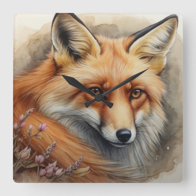 Reloj Cuadrado Fox encantadora (Anverso)