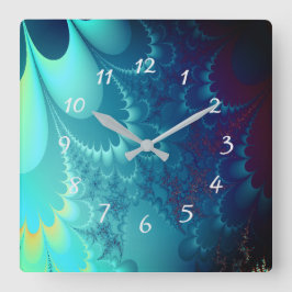 Reloj Cuadrado Fractal