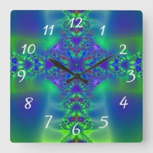 Reloj Cuadrado Fractal