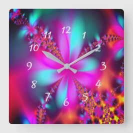 Reloj Cuadrado Fractal