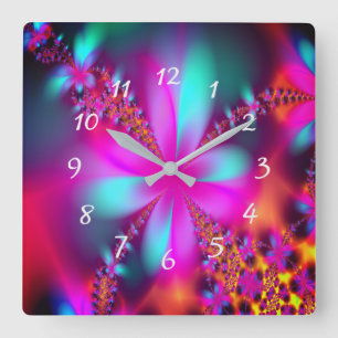 Reloj Cuadrado Fractal