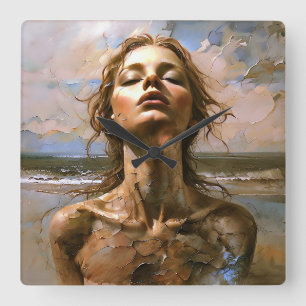 Reloj Cuadrado Fragmentos de la "Ophira" del mar