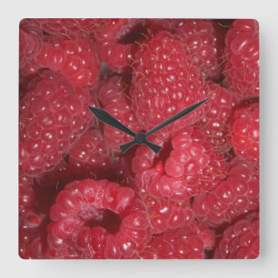 Reloj Cuadrado Frambuesas