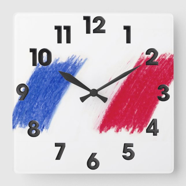 Reloj Cuadrado Francés (Anverso)
