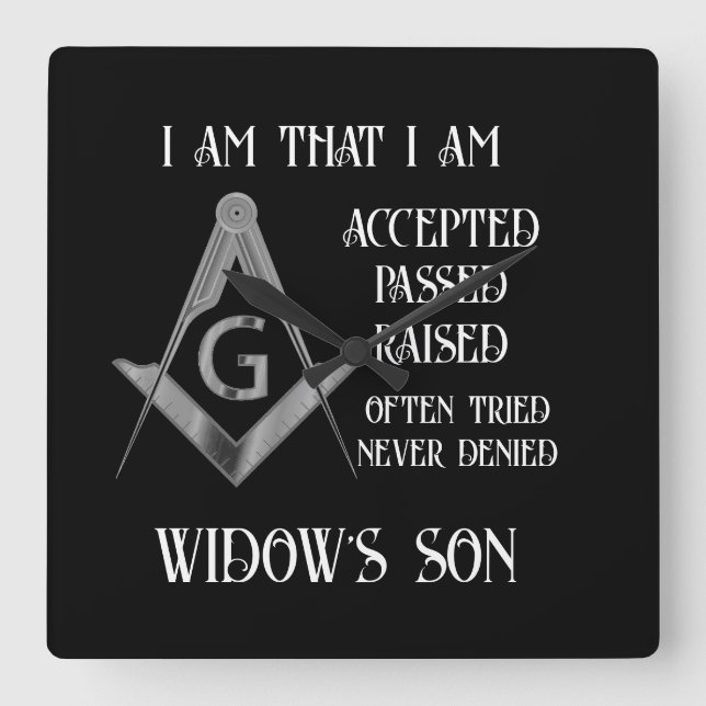 Reloj Cuadrado Freemason (Anverso)