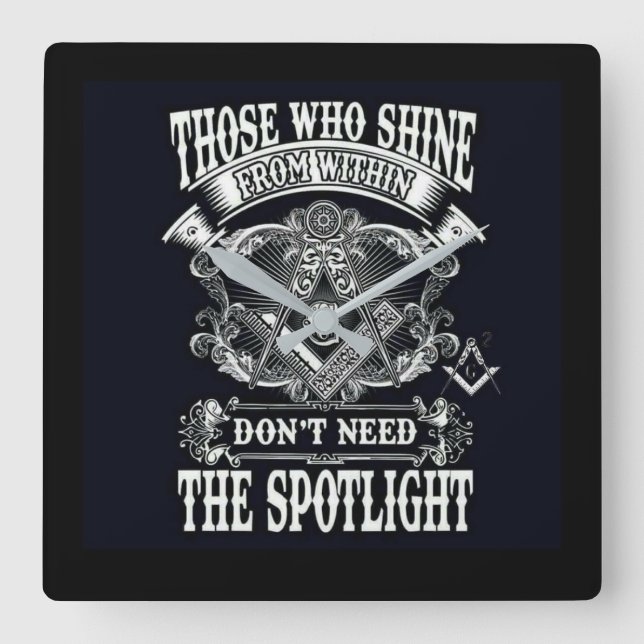 Reloj Cuadrado Freemason (Anverso)