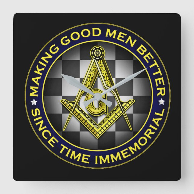 Reloj Cuadrado Freemason (Anverso)