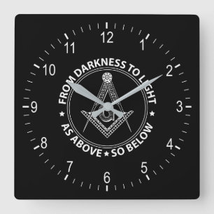 Reloj Cuadrado Freemasonry emblem