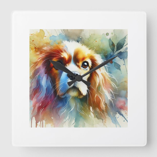 Reloj Cuadrado French Spaniel 200824AREF142 - Watercolor (Anverso)