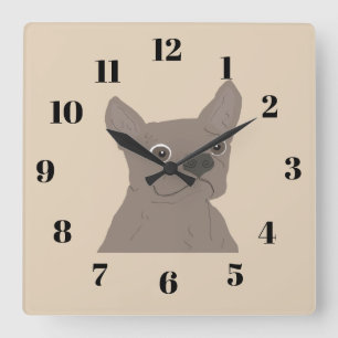 Reloj Cuadrado Frenchie, beige