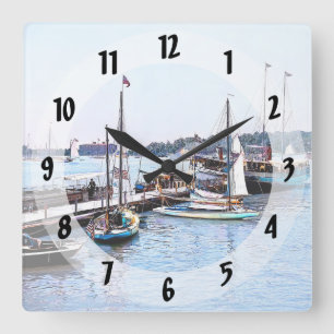 Reloj Cuadrado Frente al agua Put-In-Bay OH c1904