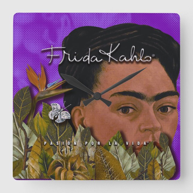 Reloj Cuadrado Frida Kahlo Pasion Por La Vida (Anverso)