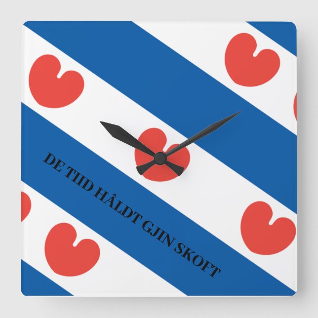 Reloj Cuadrado Friese klok met pompeblêd (Anverso)