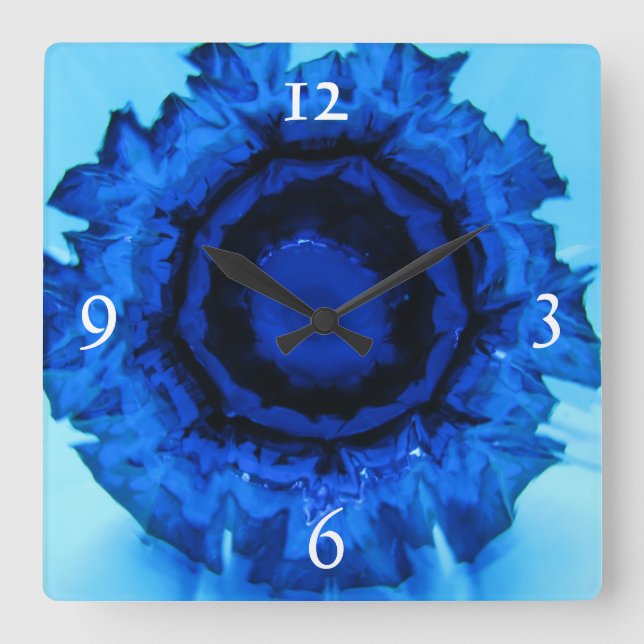Reloj Cuadrado Frizzle Azul (Anverso)