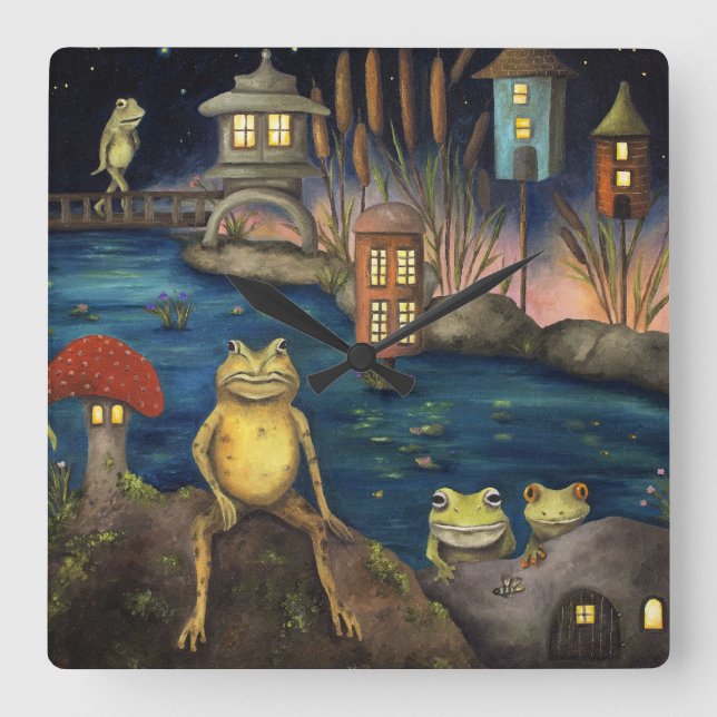 Reloj Cuadrado Frogland (Anverso)