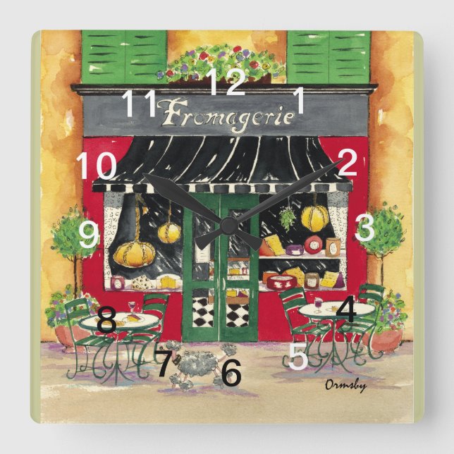 Reloj Cuadrado Fromagerie French Cafe Clock (Anverso)