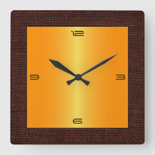 Reloj Cuadrado Frontera moderna de la arpillera del acero