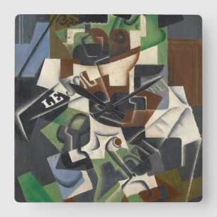 Reloj Cuadrado Fruit Bowl, Pipe and Journal, 1917