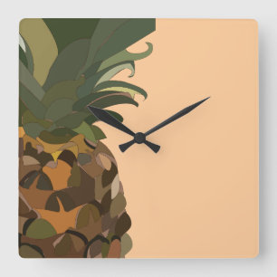 Reloj Cuadrado Fruta de Piña 