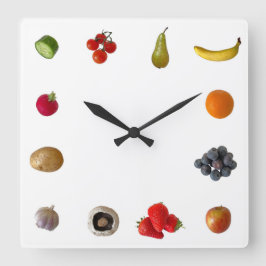 Reloj Cuadrado Frutas y venas