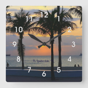 Reloj Cuadrado Ft. Lauderdale Sunrise