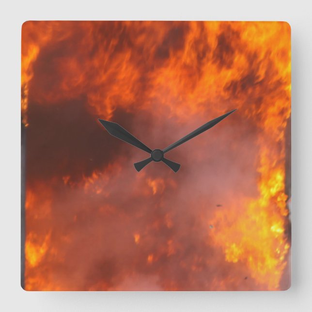 Reloj Cuadrado Fuego (Anverso)