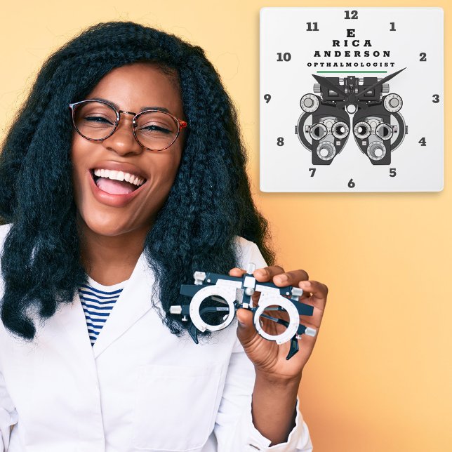 Reloj Cuadrado Fun Eye Care Profesional Phoropter (Subido por el creador)