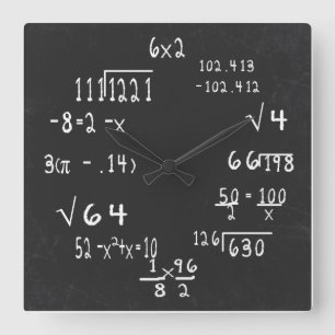 Reloj Cuadrado Fun Geek Math