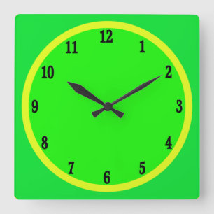 Reloj Cuadrado Fun Lime y Lemon Wall Clock