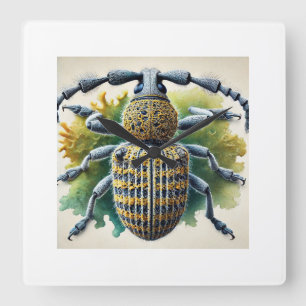 Reloj Cuadrado Fungus Weevil 300824IREF238 - Watercolor