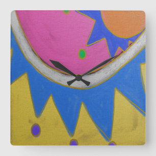Reloj Cuadrado Funky Abstract Art Square Wall Clock