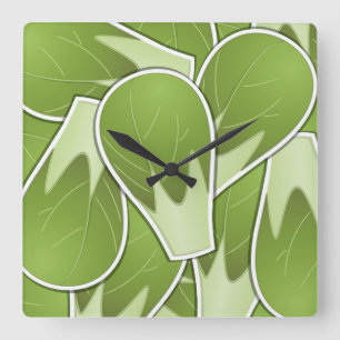 Reloj Cuadrado Funky brussel sprout