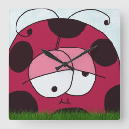 Reloj Cuadrado Funny and Chubby Ladybug