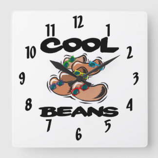 Reloj Cuadrado funny cool beans graphic