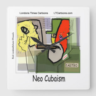 Reloj Cuadrado Funny Cubist Castro Square Wall Clock