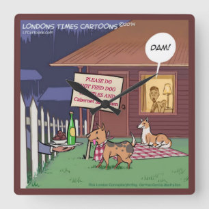 Reloj Cuadrado Funny Gourmet Dogs Square Wall Clock