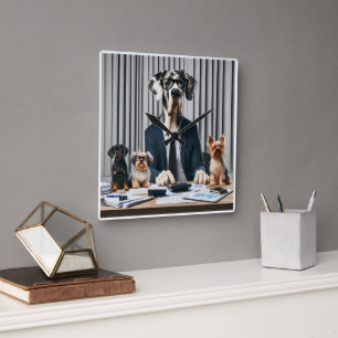 Reloj Cuadrado Funny Great Dane Mantle
