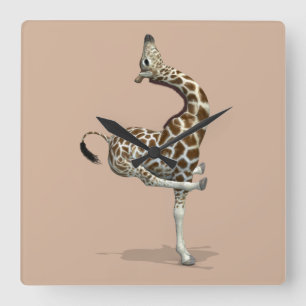 Reloj Cuadrado Funny Sporty Giraffe