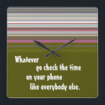 Reloj Cuadrado Funny Wall Clock<br><div class="desc">Funny Wall Clock</div>