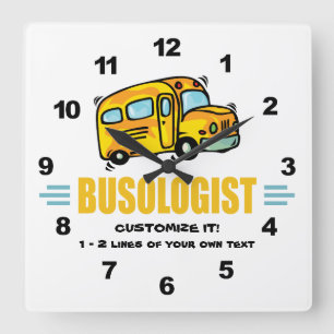 Reloj Cuadrado Funny Yellow School Bus Driver Humorous