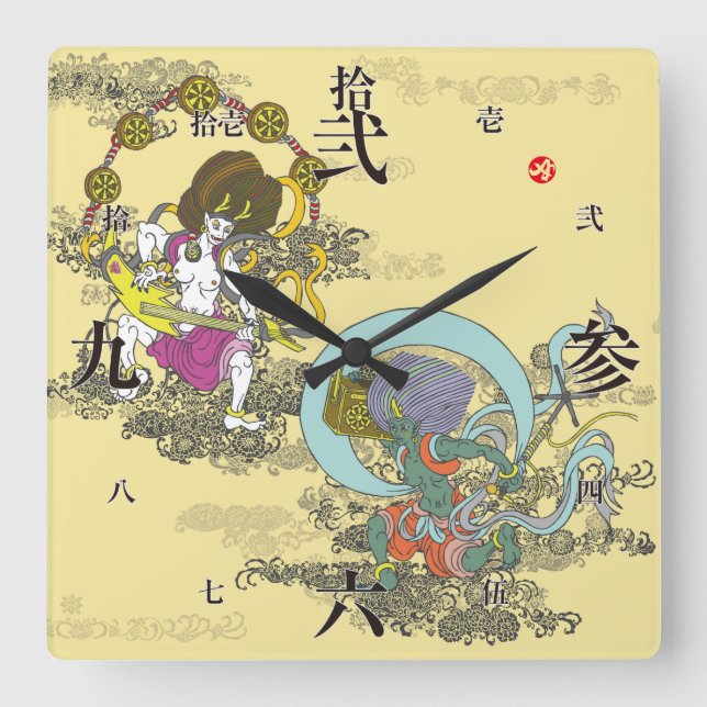 Reloj Cuadrado Furai. 風 雷 (Anverso)