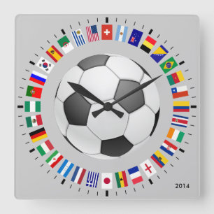 RELOJ CUADRADO FÚTBOL