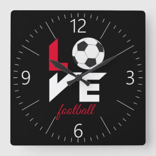 Reloj Cuadrado Fútbol de amor